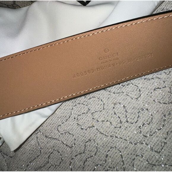 Gg Marmont Wide Belt Gg Canvas - Picture 2 of 8